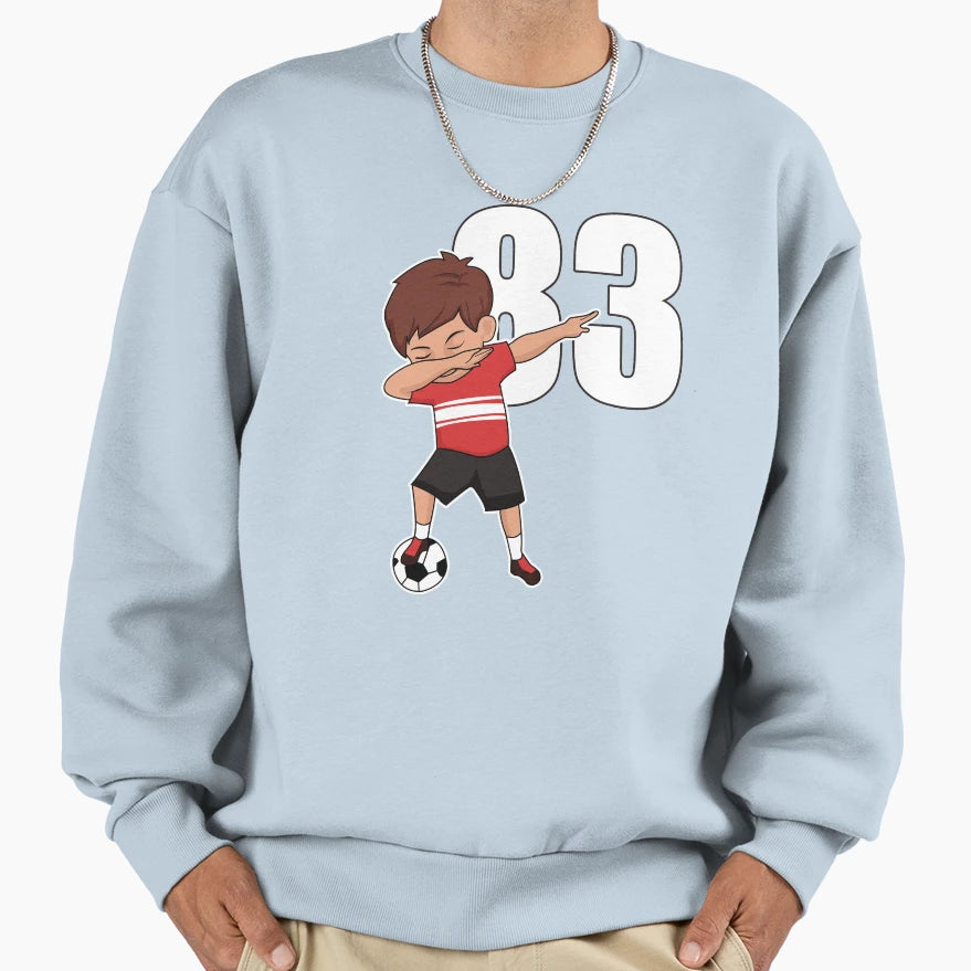 Awesome Soccer Player Number 83 Sweatshirt - Aesthetic Graphic for Adults - T-Shirt, Sweatshirt, Hoodie