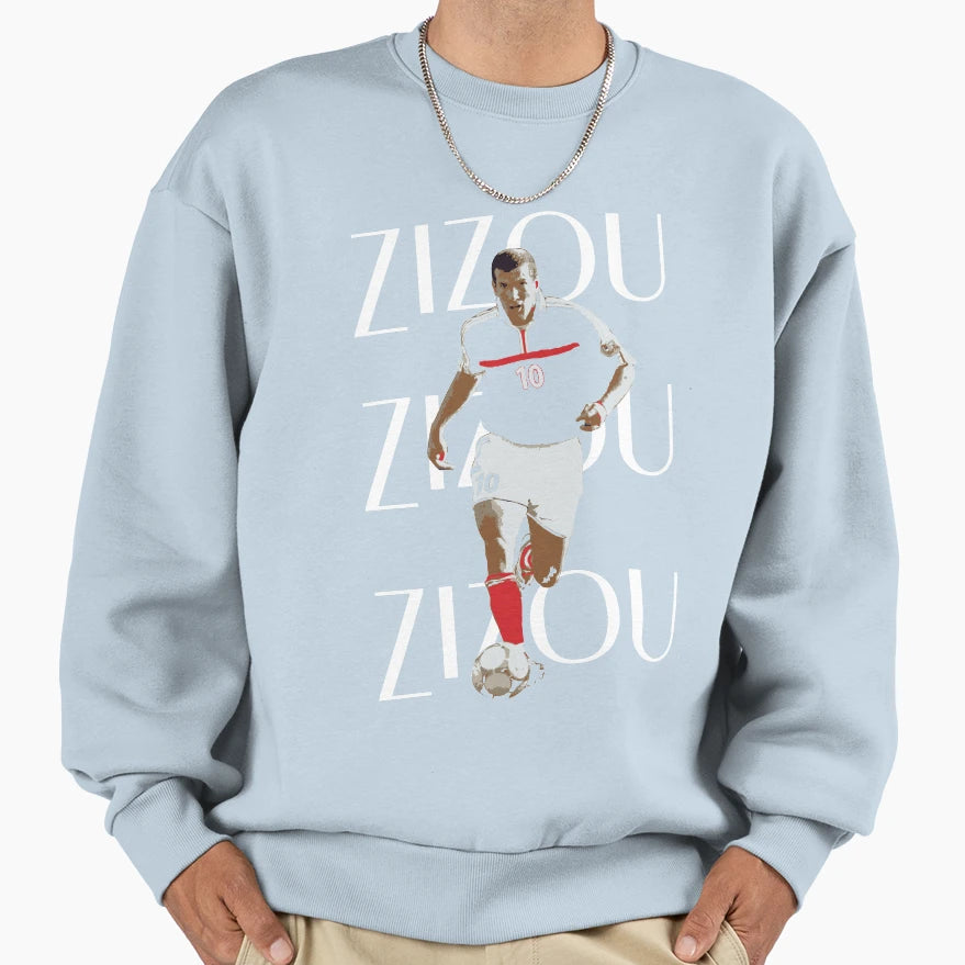 Zidane Illustration Sweatshirt - Aesthetic Graphic for Adults - T-Shirt, Sweatshirt, Hoodie