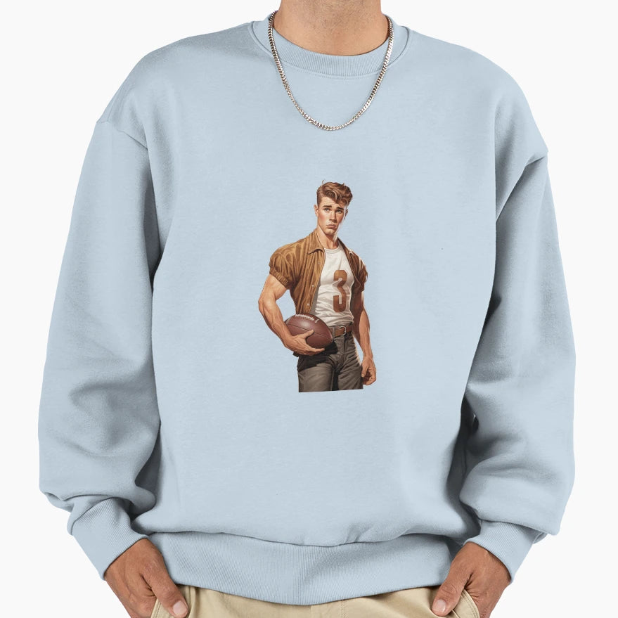 American Football Player Sweatshirt - Novelty Apparel Men Women - T-Shirt, Sweatshirt, Hoodie