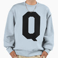 Alphabet Black Q Sports Letter Q Sweatshirt - Graphic Print Unisex - T-Shirt, Sweatshirt, Hoodie