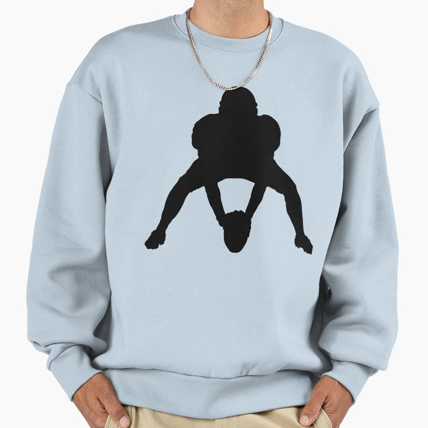 American Football Player Logo Sweatshirt - Trendy Graphic Unisex - T-Shirt, Sweatshirt, Hoodie