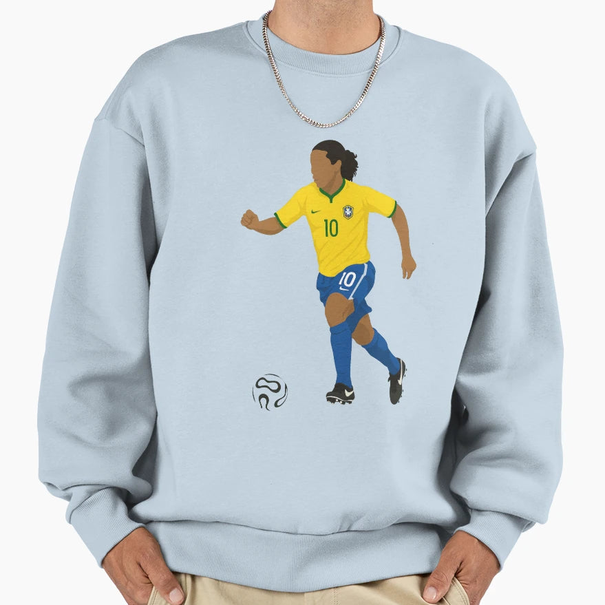 Ronaldinho Brazil Action Sweatshirt - Fun Novelty Design Men Women - T-Shirt, Sweatshirt, Hoodie