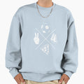 Pizza Peace Soccer White Sweatshirt - Unique Graphic Unisex - T-Shirt, Sweatshirt, Hoodie