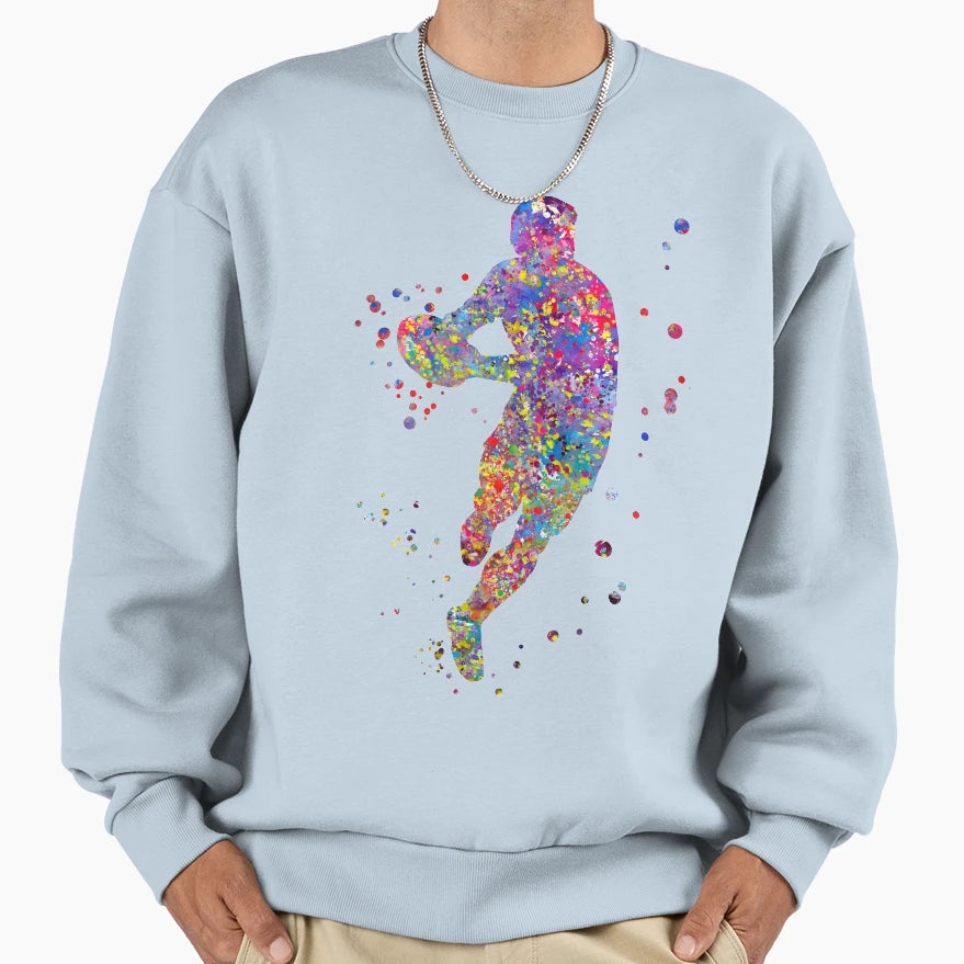 Rugby Player Sweatshirt - Graphic Print for Adults - T-Shirt, Sweatshirt, Hoodie