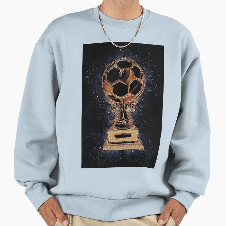 Abstract Football Trophy Artwork Sweatshirt - Minimalist Print for Adults - T-Shirt, Sweatshirt, Hoodie