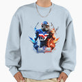 Strong Football Player Holding Sweatshirt - Aesthetic Graphic Unisex - T-Shirt, Sweatshirt, Hoodie