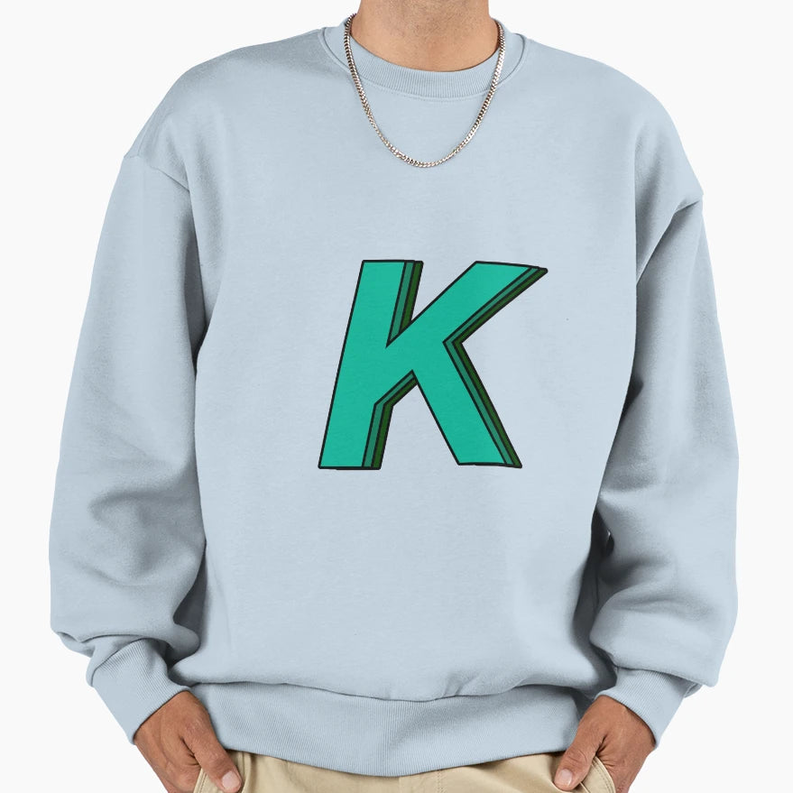 Green K Sweatshirt - Trendy Graphic Men Women - T-Shirt, Sweatshirt, Hoodie