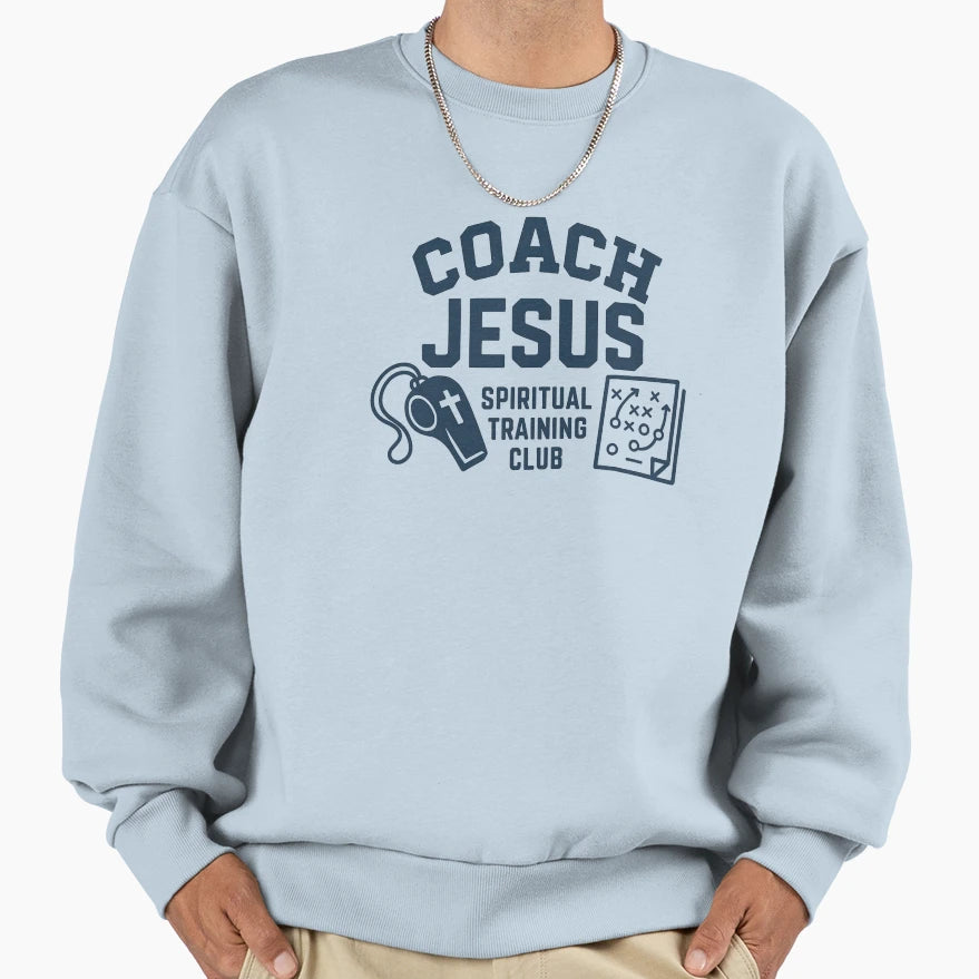 Coach Jesus Spiritual Training Club Sweatshirt - Custom Art Print Unisex - T-Shirt, Sweatshirt, Hoodie