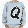 Q Brush Capital Letter Initial Modern T-Shirt - Novelty Apparel for Adults - T-Shirt, Sweatshirt, Hoodie