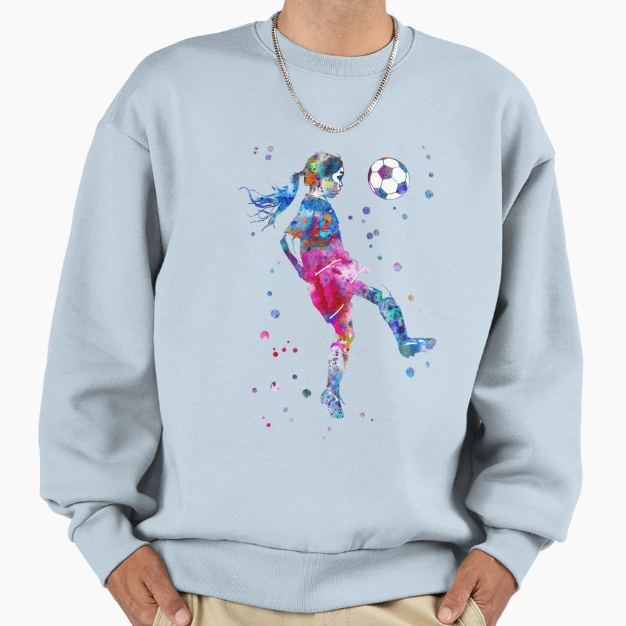 Soccer Player Little Ball Sweatshirt - Minimalist Print Men Women - T-Shirt, Sweatshirt, Hoodie