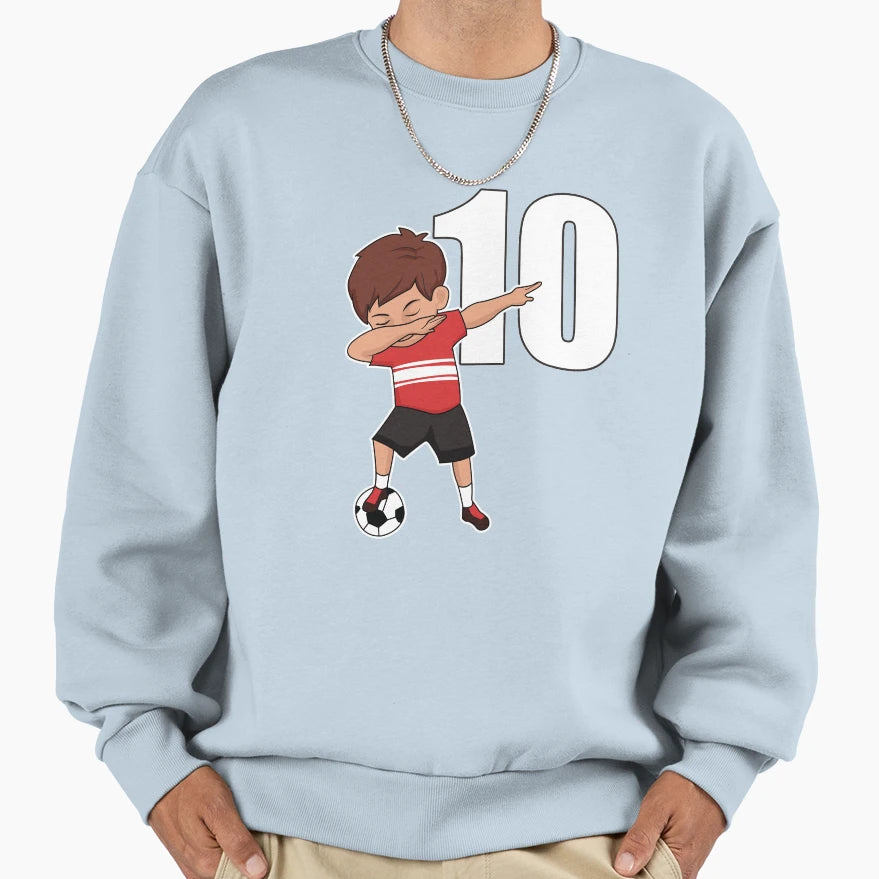 Awesome Soccer Player Number 10 Sweatshirt - Fun Novelty Design Men Women - T-Shirt, Sweatshirt, Hoodie