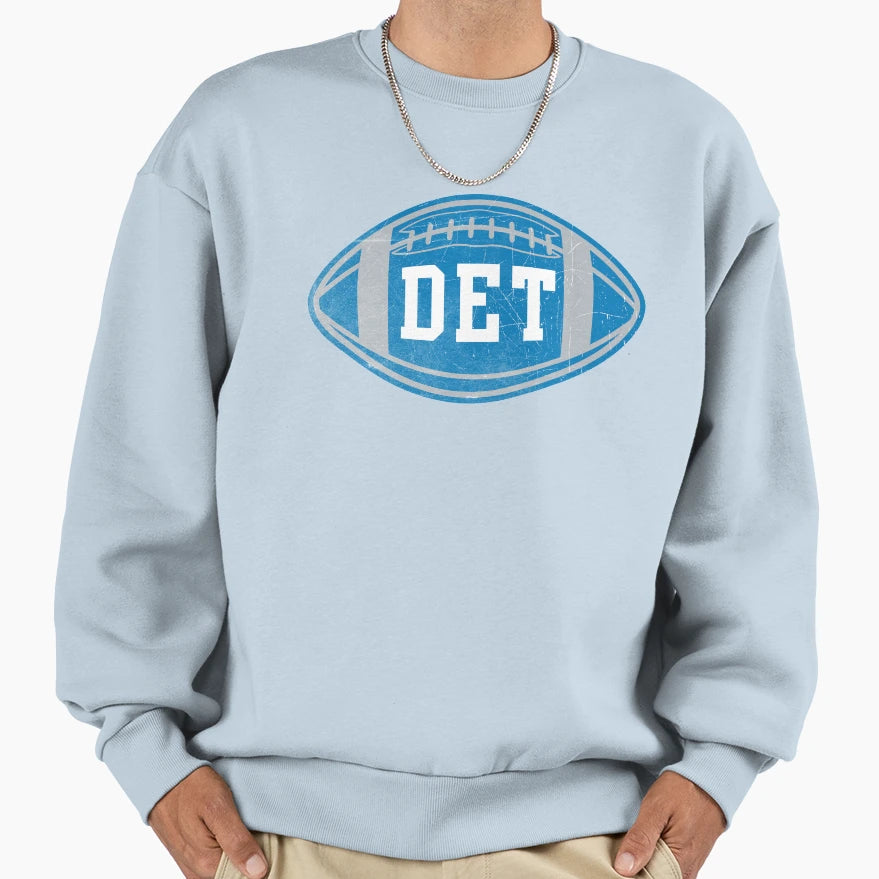 Detroit Throwback Football Sweatshirt - Streetwear Style Men Women - T-Shirt, Sweatshirt, Hoodie