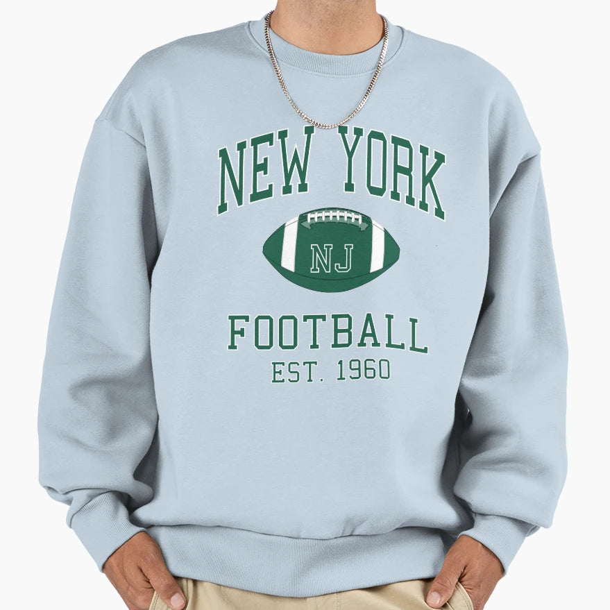New York Football Sweatshirt - Graphic Print Men Women - T-Shirt, Sweatshirt, Hoodie