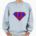 Hero Heroine Superhero Initials U Sweatshirt - Trendy Graphic Men Women - T-Shirt, Sweatshirt, Hoodie