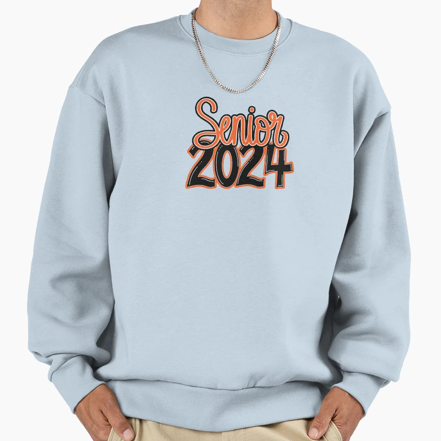 Senior 2024 Sweatshirt - Aesthetic Graphic for Adults - T-Shirt, Sweatshirt, Hoodie