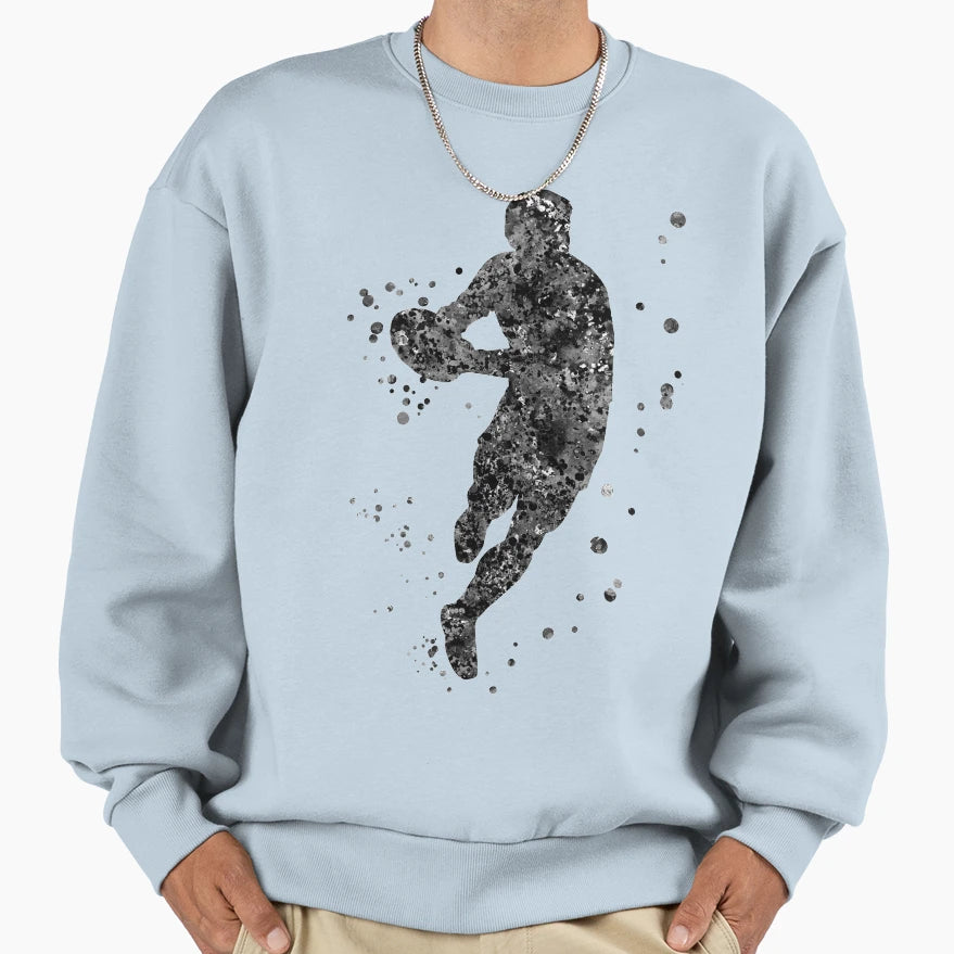 Rugby Player Sweatshirt - Aesthetic Graphic Unisex - T-Shirt, Sweatshirt, Hoodie