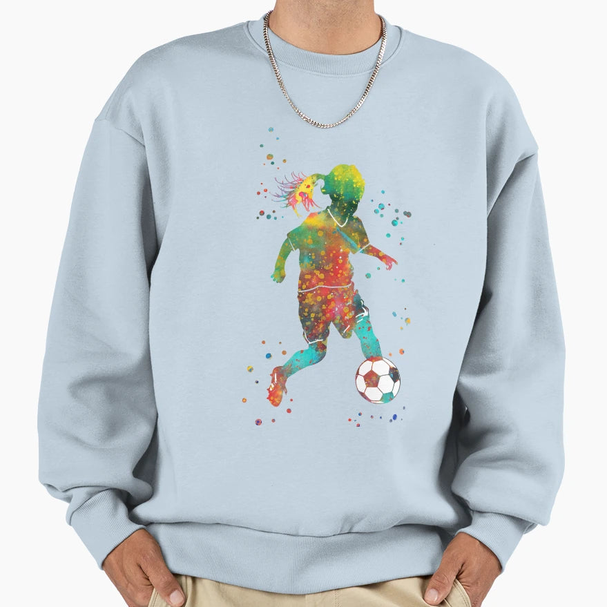 Soccer Player Little Ball Sweatshirt - Trendy Graphic Men Women - T-Shirt, Sweatshirt, Hoodie