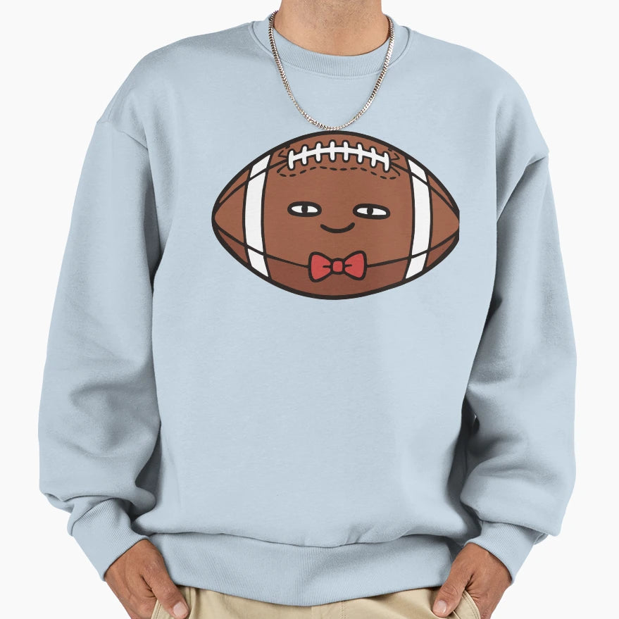 Football Bow Tie Sports Sweatshirt - Aesthetic Graphic Men Women - T-Shirt, Sweatshirt, Hoodie