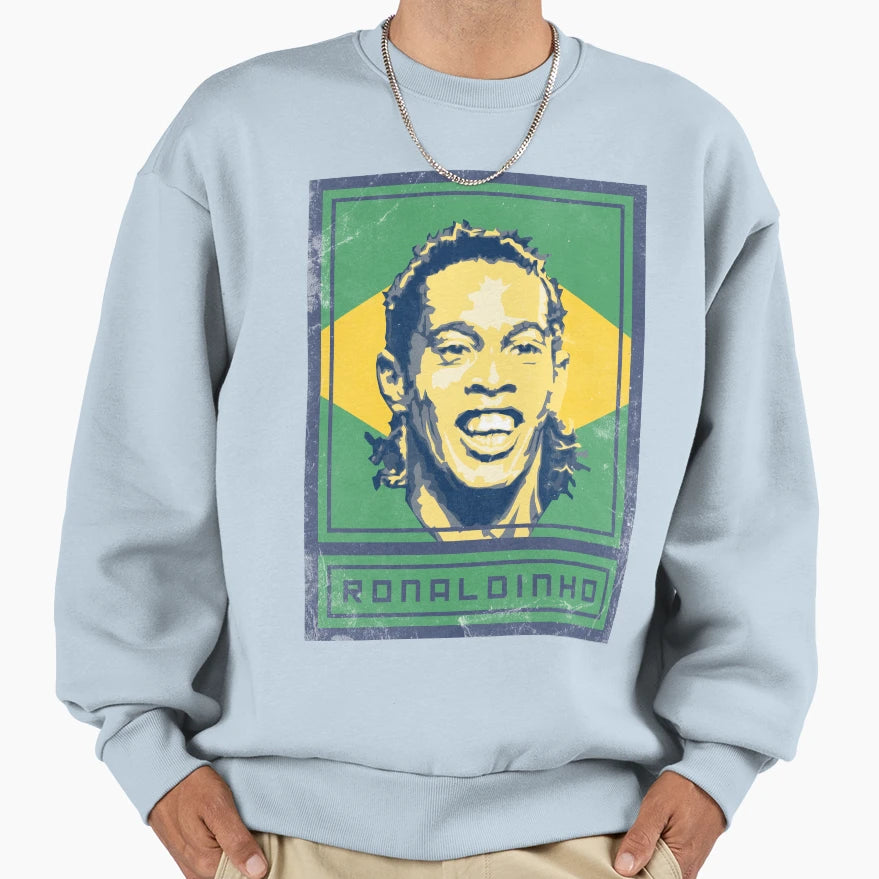 Ronaldinho Brasil Sweatshirt - Trendy Graphic Men Women - T-Shirt, Sweatshirt, Hoodie