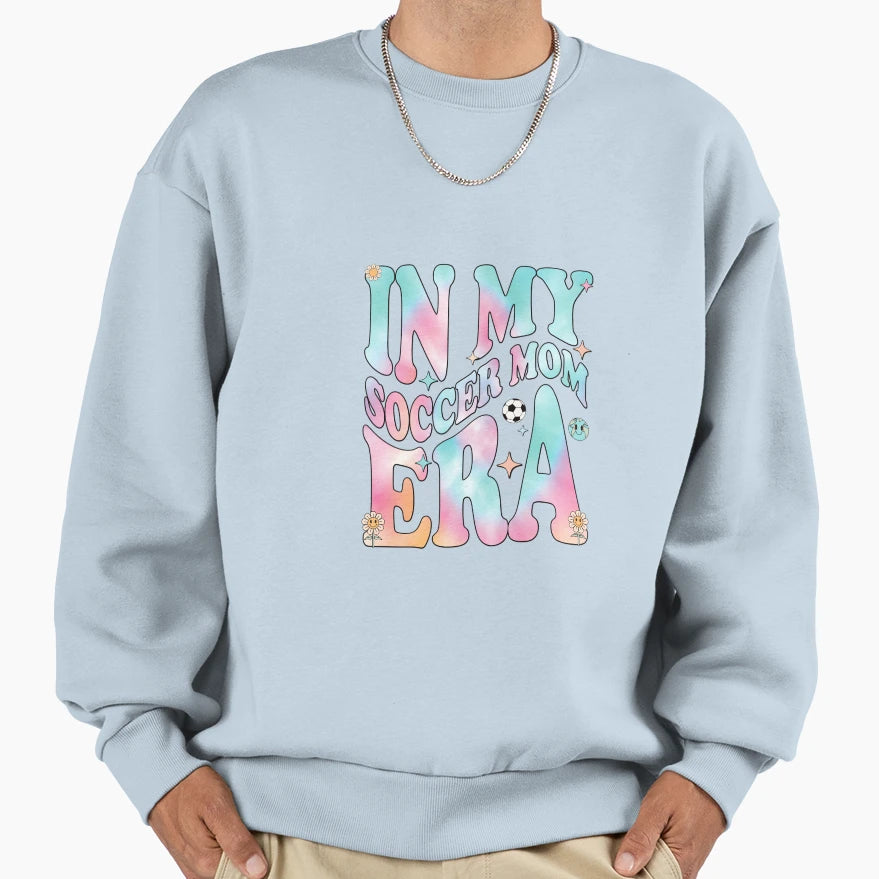 My Soccer Mom Era Groovy My Soccer Sweatshirt - Minimalist Print Unisex - T-Shirt, Sweatshirt, Hoodie