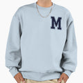Navy Blue Letter M Initial Monogram Sweatshirt - Custom Art Print Unisex - T-Shirt, Sweatshirt, Hoodie