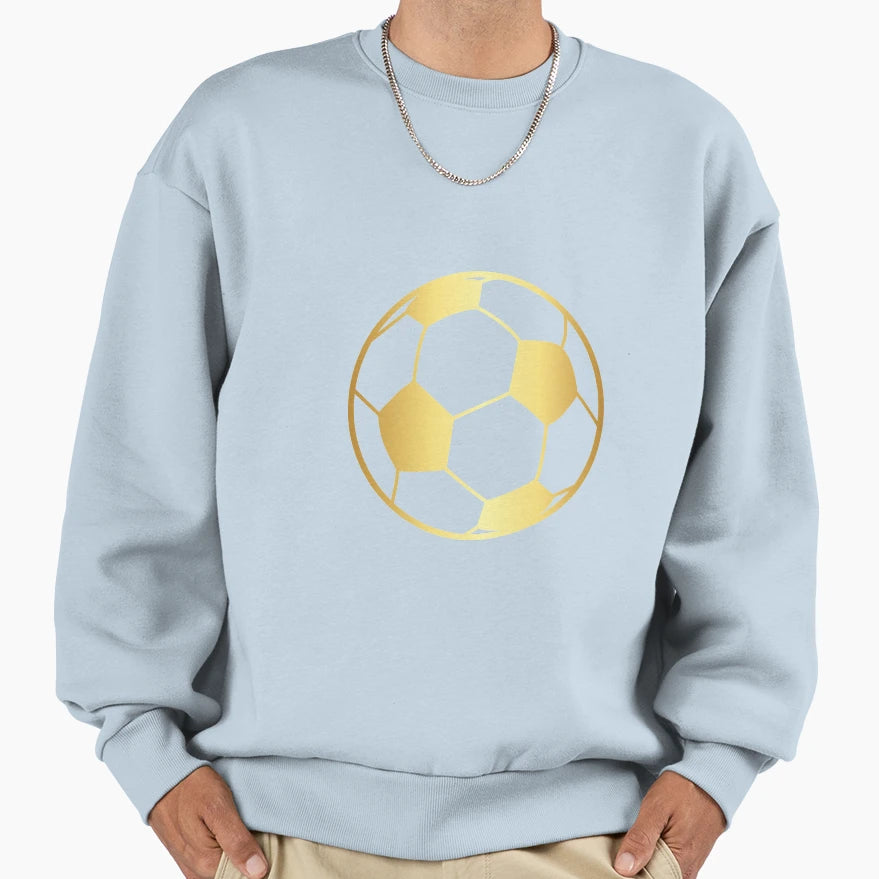 Gold Soccer Ball Sweatshirt - Aesthetic Graphic Unisex - T-Shirt, Sweatshirt, Hoodie