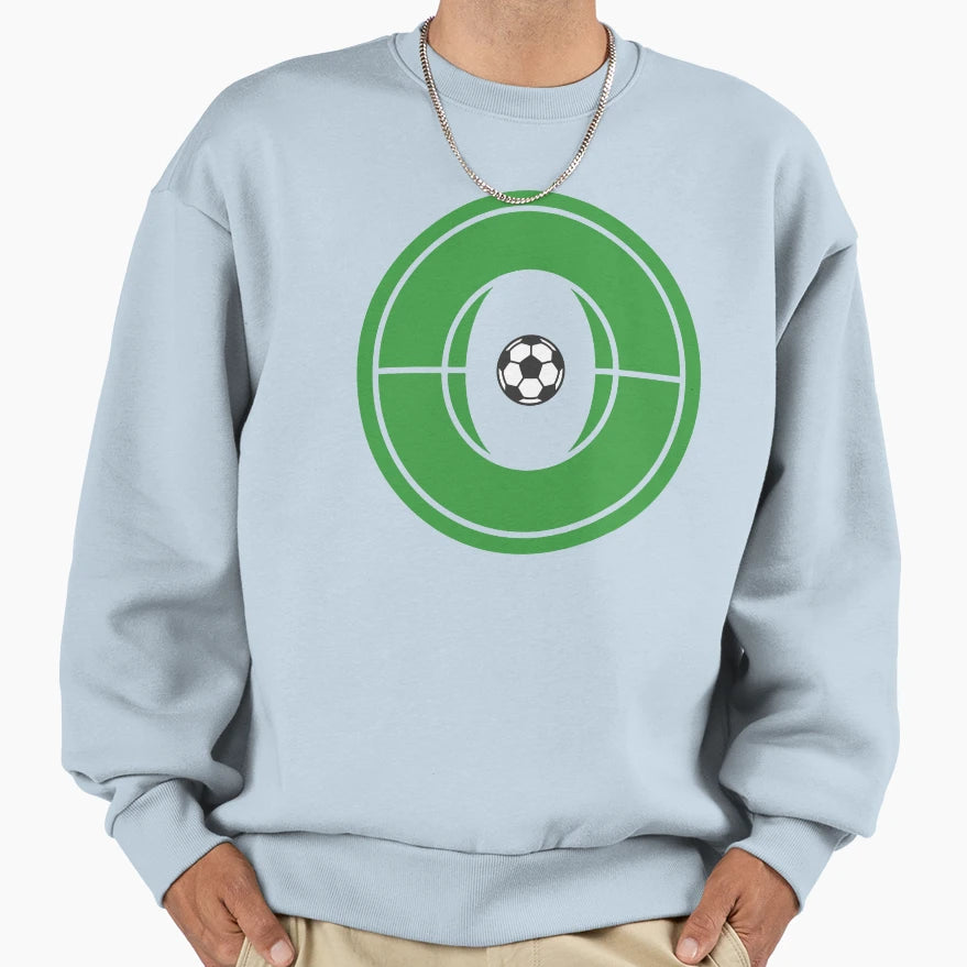 Center Circle Football Monogram O Sweatshirt - Unique Graphic for Adults - T-Shirt, Sweatshirt, Hoodie