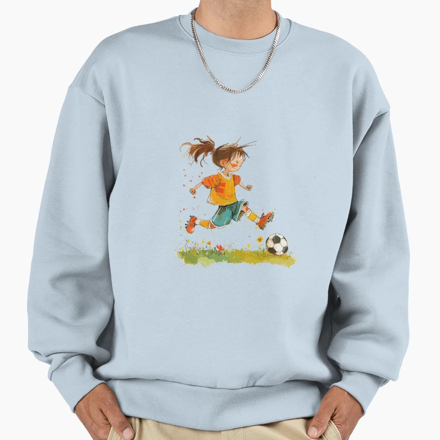 Little Playing Soccer Sweatshirt - Graphic Print Men Women - T-Shirt, Sweatshirt, Hoodie