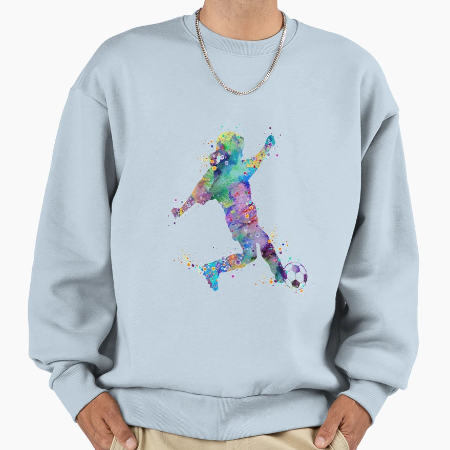 Little Soccer Watercolor Sweatshirt - Streetwear Style Unisex - T-Shirt, Sweatshirt, Hoodie
