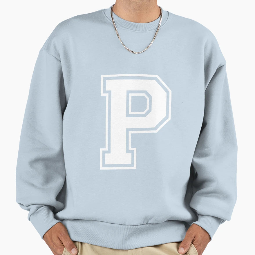 Letter P Sweatshirt - Casual Everyday Wear for Adults - T-Shirt, Sweatshirt, Hoodie