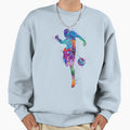 Soccer Player Watercolor Painting Art Sweatshirt - Graphic Print Unisex - T-Shirt, Sweatshirt, Hoodie