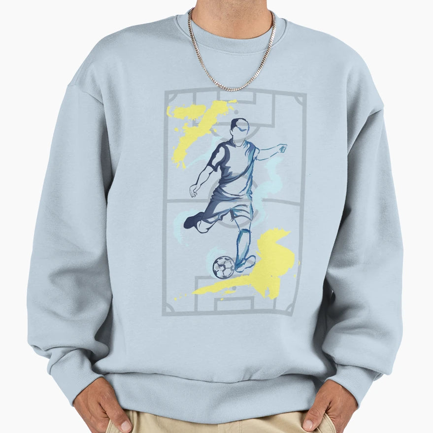 Football Player Sweatshirt - Aesthetic Graphic for Adults - T-Shirt, Sweatshirt, Hoodie