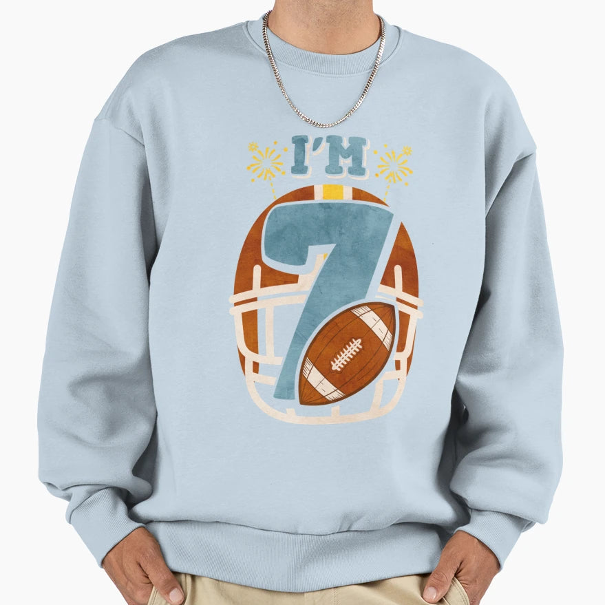 American Football Birthday 7 T-Shirt - Fun Novelty Design Unisex - T-Shirt, Sweatshirt, Hoodie