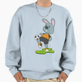 Rabbit Soccer Player Soccer Sweatshirt - Aesthetic Graphic for Adults - T-Shirt, Sweatshirt, Hoodie