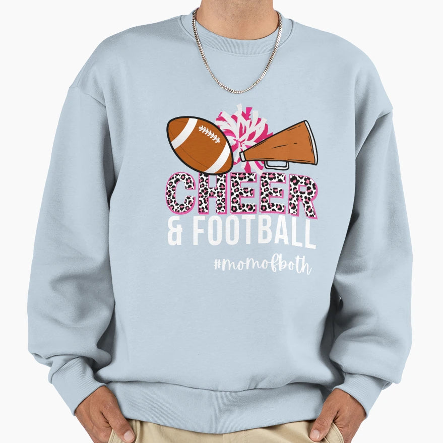 Cheer And Football Mom Both Sweatshirt - Casual Everyday Wear for Adults - T-Shirt, Sweatshirt, Hoodie