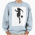 Soccer Player Black And White Sweatshirt - Casual Everyday Wear Unisex - T-Shirt, Sweatshirt, Hoodie