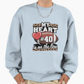 My Heart Is Line Jersey Number 40 Sweatshirt - Minimalist Print for Adults - T-Shirt, Sweatshirt, Hoodie