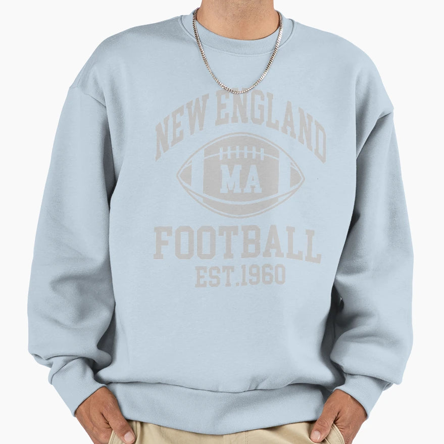 New England Football Massachusetts Sweatshirt - Novelty Apparel for Adults - T-Shirt, Sweatshirt, Hoodie
