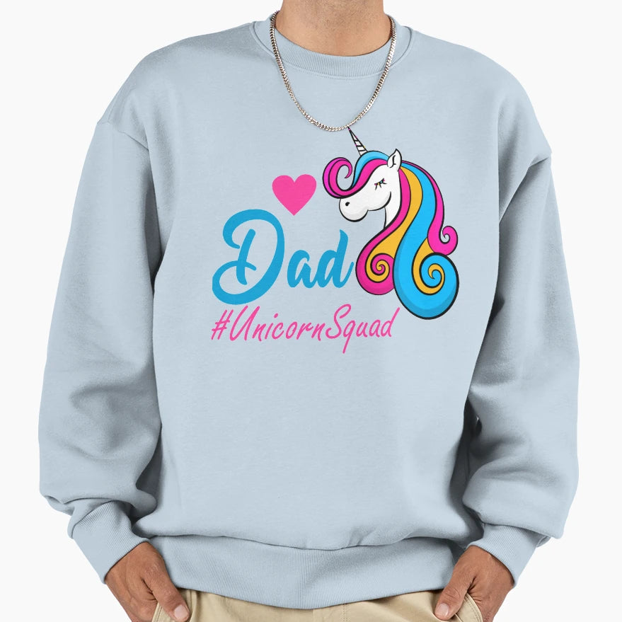 Unicorn Squad Dad Family T-Shirt - Aesthetic Graphic Men Women - T-Shirt, Sweatshirt, Hoodie