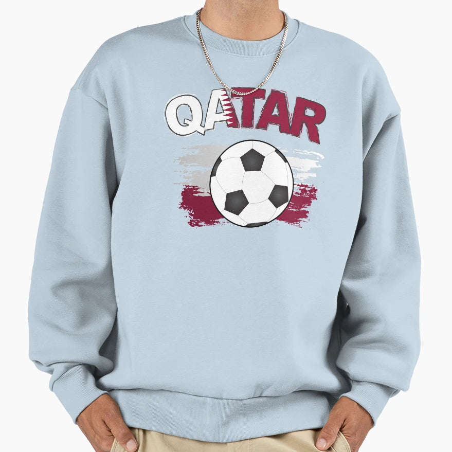 Qatar Soccer Jersey Football Fun Sweatshirt - Fun Novelty Design Men Women - T-Shirt, Sweatshirt, Hoodie