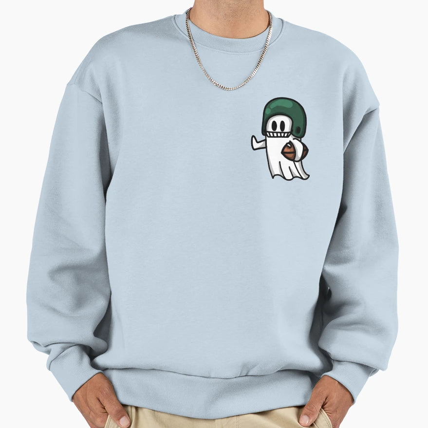 Football Ghost Sweatshirt - Unique Graphic Men Women - T-Shirt, Sweatshirt, Hoodie