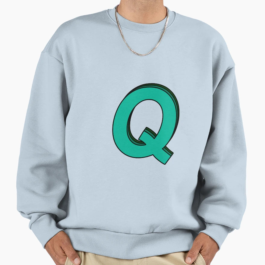 Green Q Sweatshirt - Casual Everyday Wear Men Women - T-Shirt, Sweatshirt, Hoodie