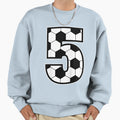 Soccer Birthday 5 Years Old Soccer Sweatshirt - Trendy Graphic for Adults - T-Shirt, Sweatshirt, Hoodie
