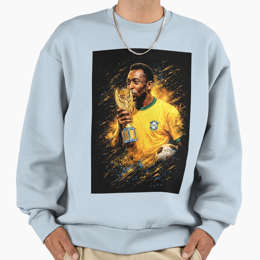 Pel Football Legend Pride Sweatshirt - Minimalist Print for Adults - T-Shirt, Sweatshirt, Hoodie