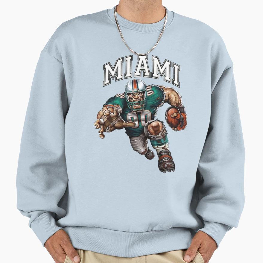 Miami Football Detroit Football Sweatshirt - Minimalist Print Men Women - T-Shirt, Sweatshirt, Hoodie