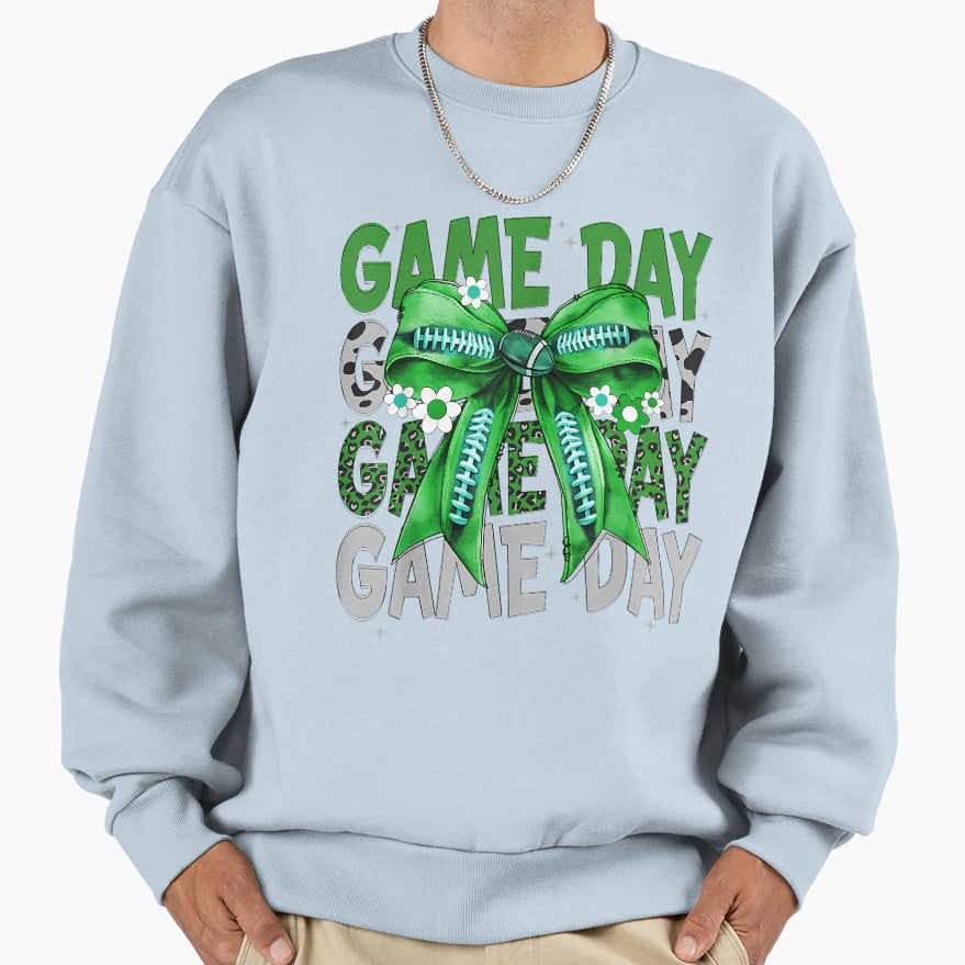 Game Day Football Coquette Bow Sweatshirt - Streetwear Style Men Women - T-Shirt, Sweatshirt, Hoodie