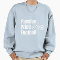 Passion Pride Football White Sweatshirt - Fun Novelty Design for Adults - T-Shirt, Sweatshirt, Hoodie
