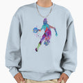 Basketball Watercolor Painting Sweatshirt - Streetwear Style for Adults - T-Shirt, Sweatshirt, Hoodie