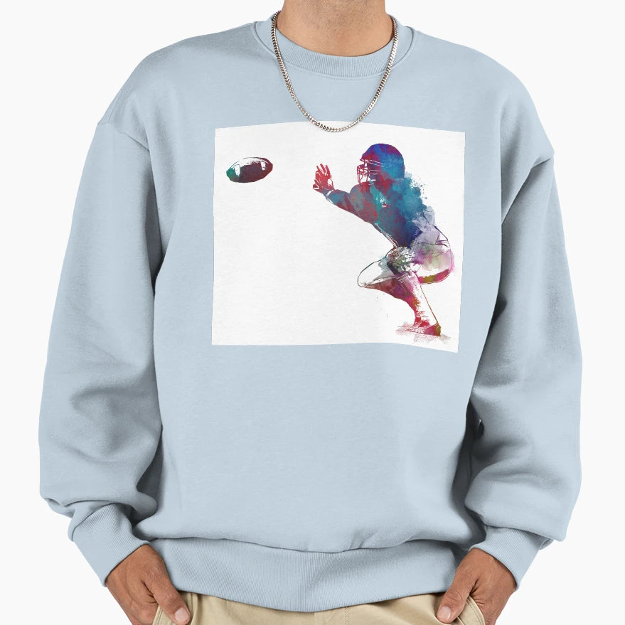 American Football Player Football Sweatshirt - Novelty Apparel Men Women - T-Shirt, Sweatshirt, Hoodie
