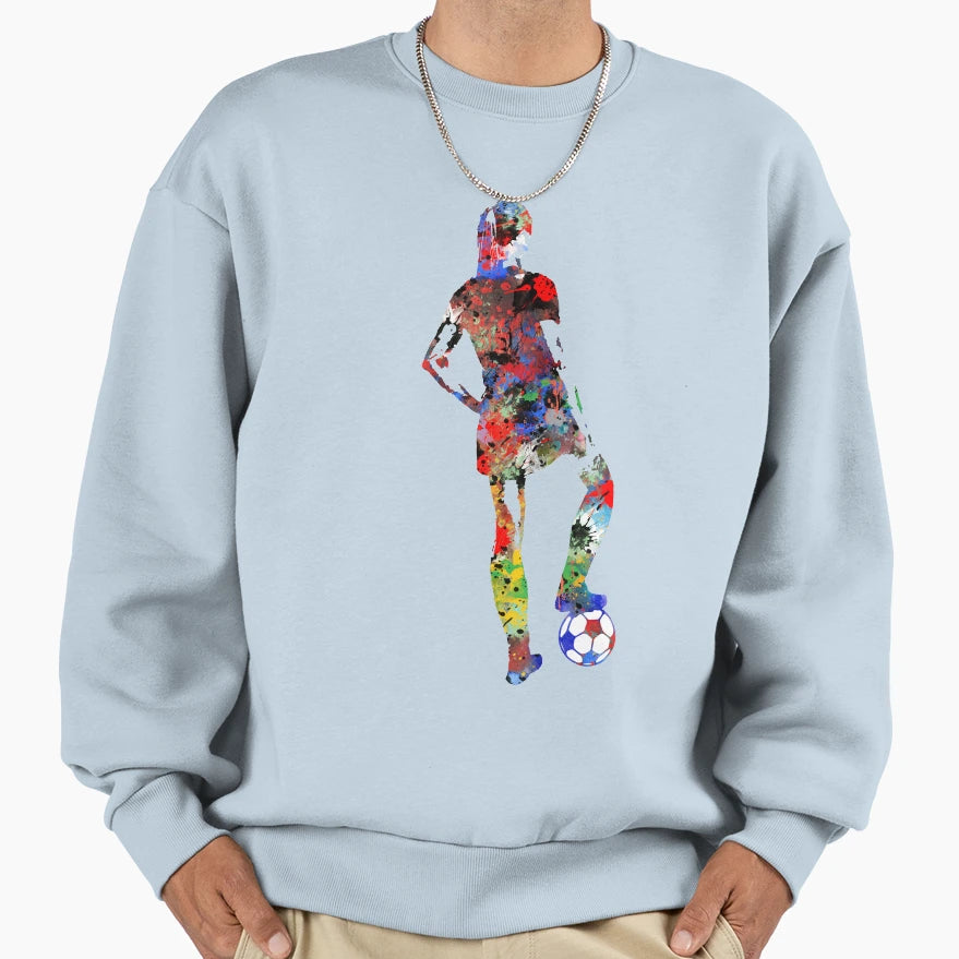 Football Player Sweatshirt - Aesthetic Graphic for Adults - T-Shirt, Sweatshirt, Hoodie